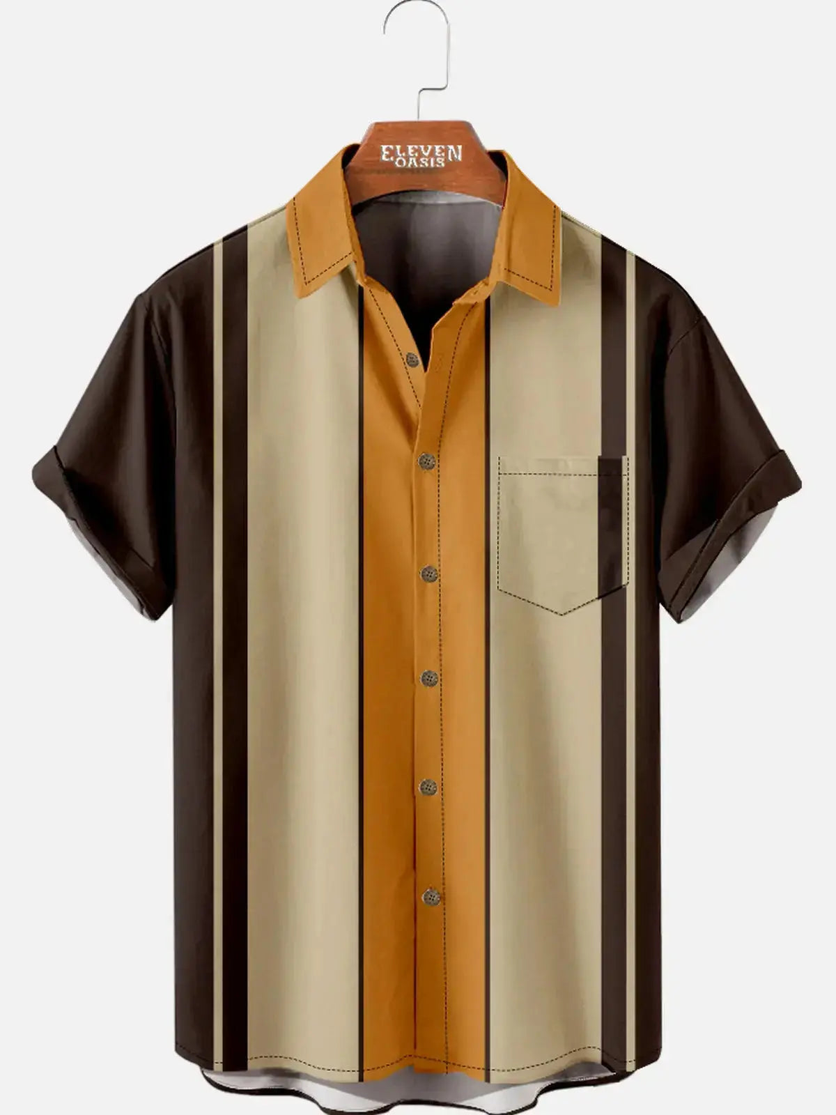Men's Classic Bowling Short Sleeve Shirt