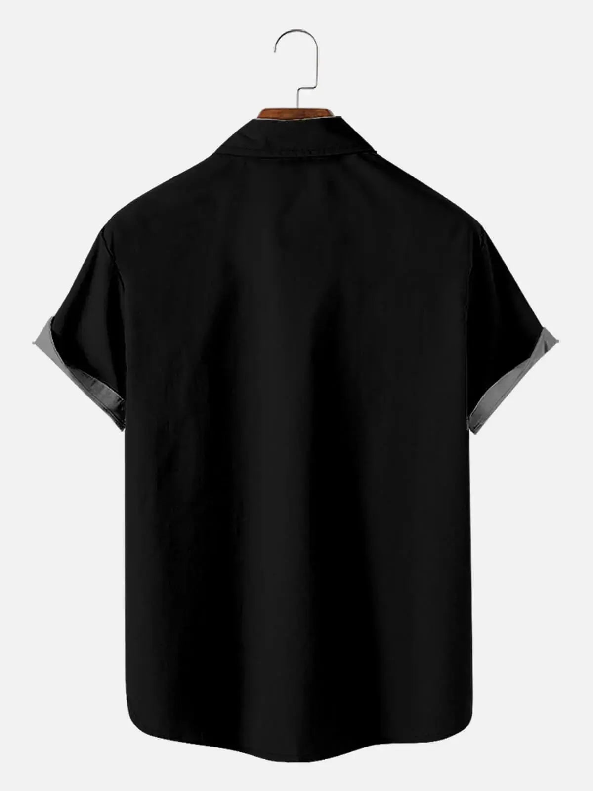 Tall Men's Blackout Kraken Tattoo Bowling Shirt