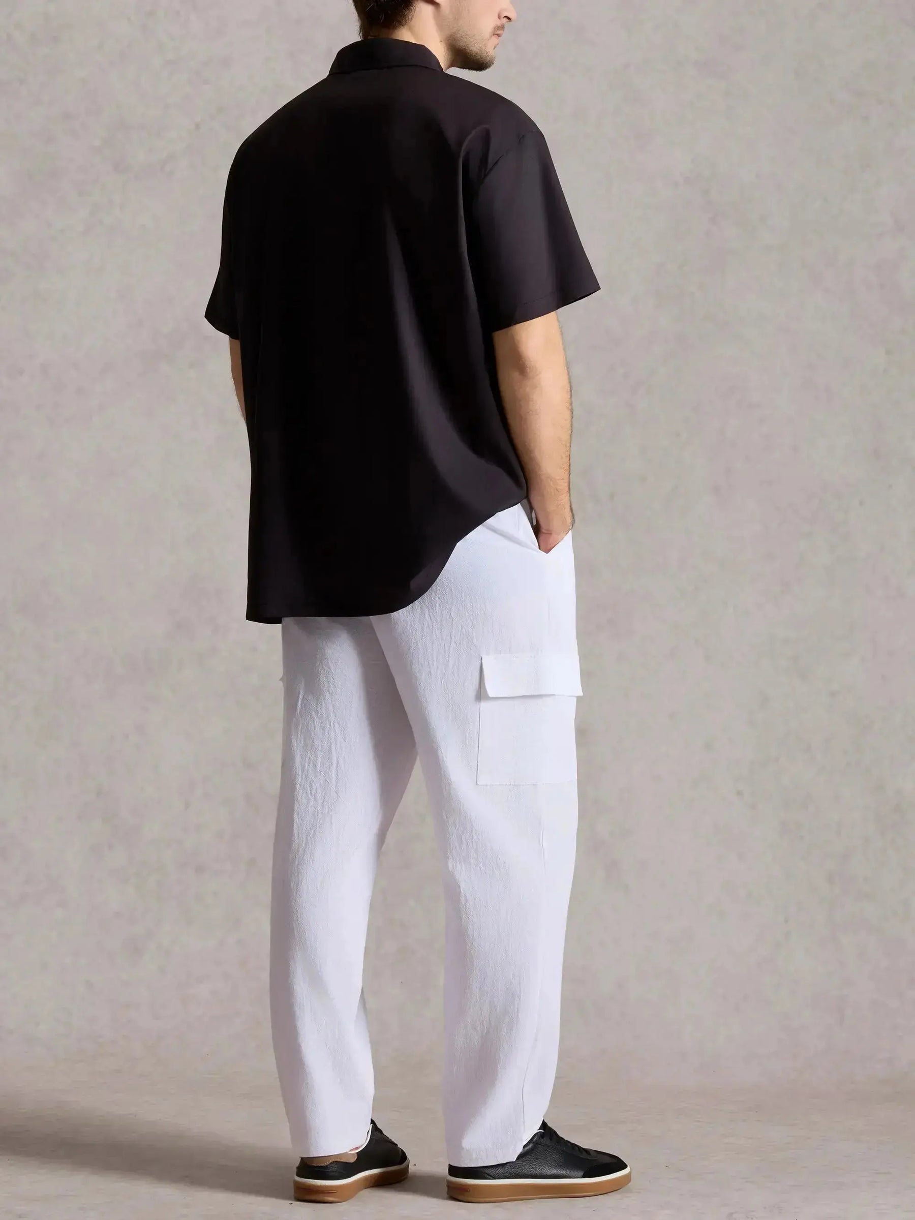 Men's Basic 50s Style Bowling Short Sleeve Shirt