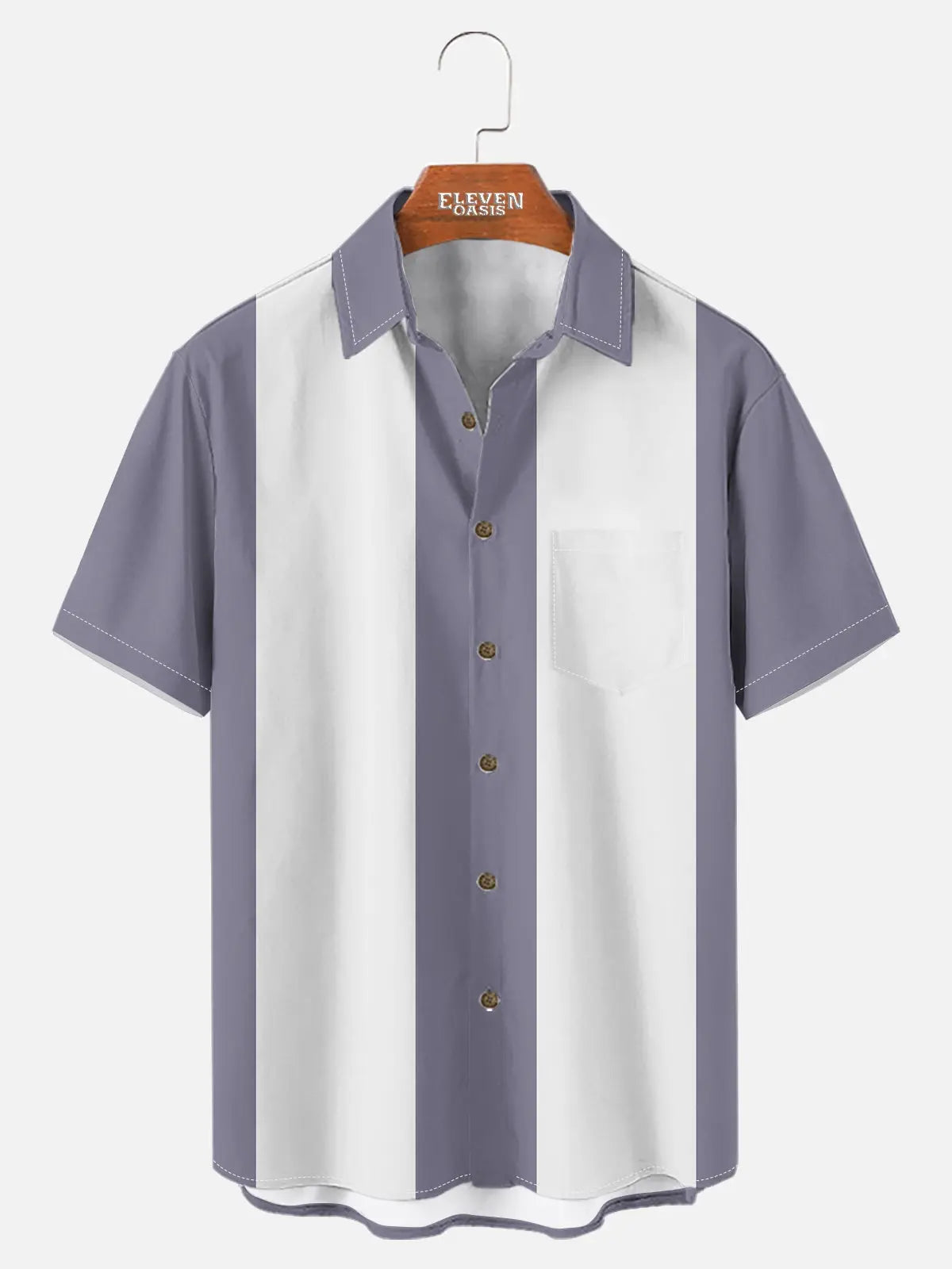 Men's Basic 50s Style Bowling Short Sleeve Shirt