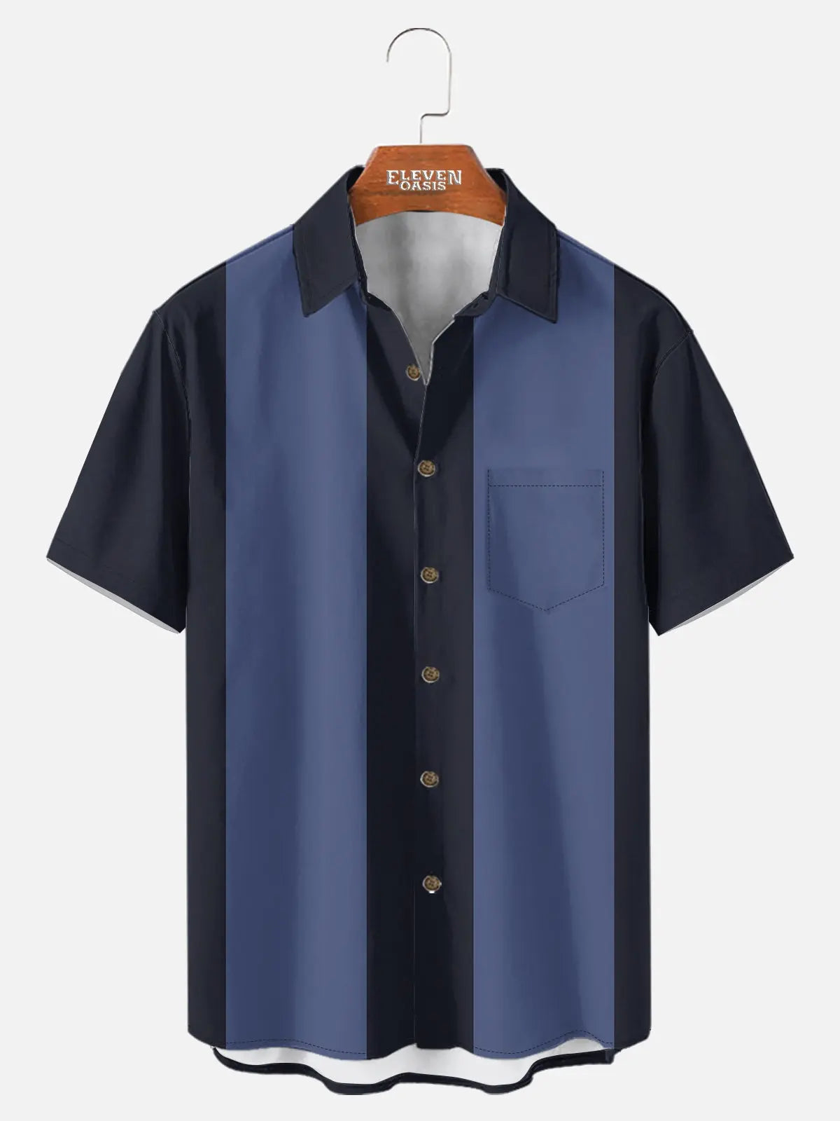 Men's Basic 50s Style Bowling Short Sleeve Shirt
