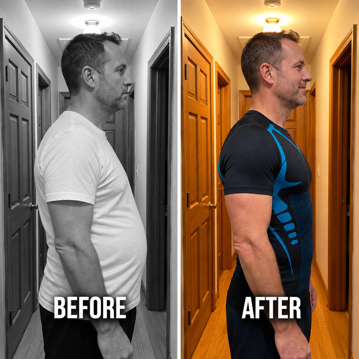 BODY SHAPING T-SHIRT | 2+1 FREE | A Slimmer Look Starts Here. Shape Your Body.