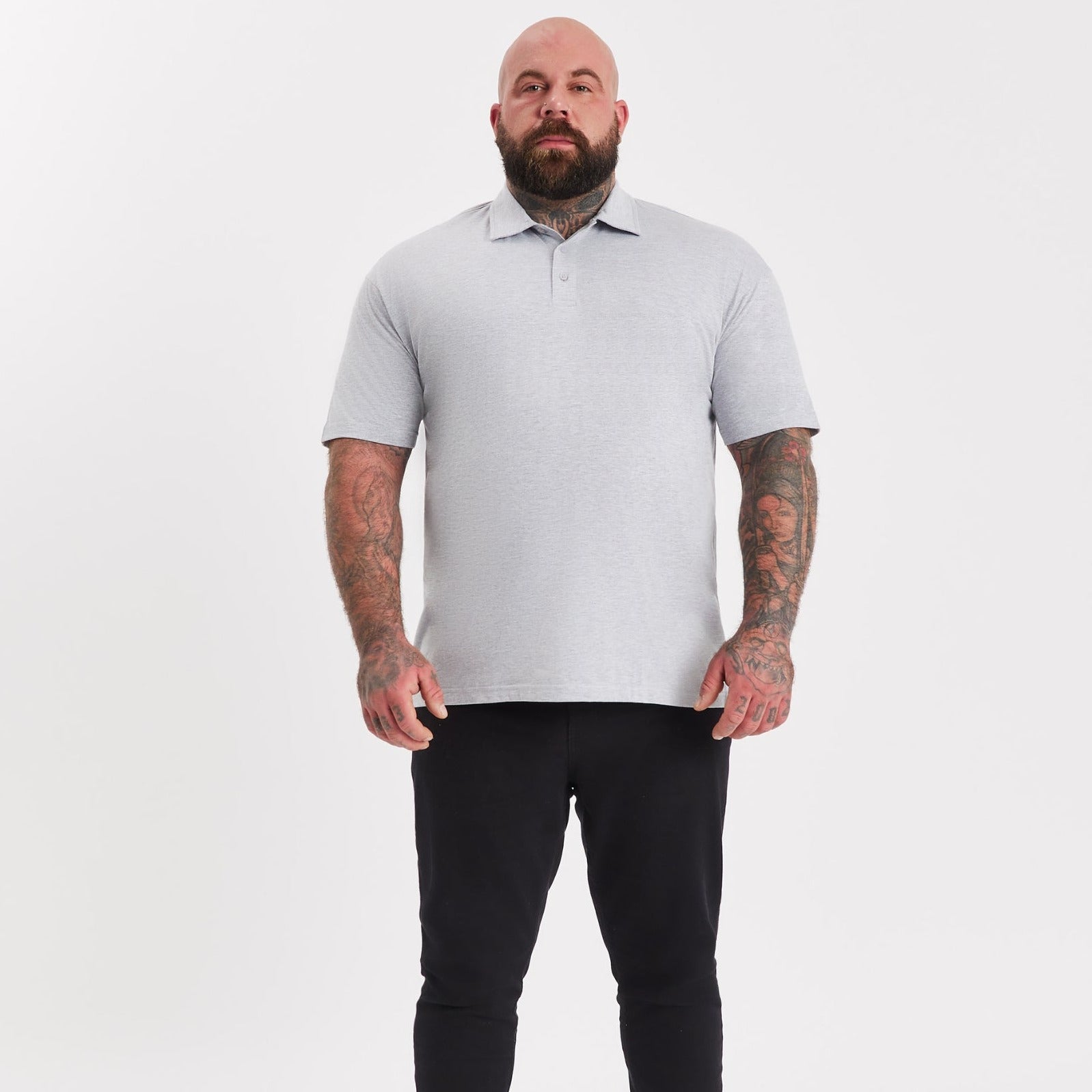 Tall Heather Grey Polo