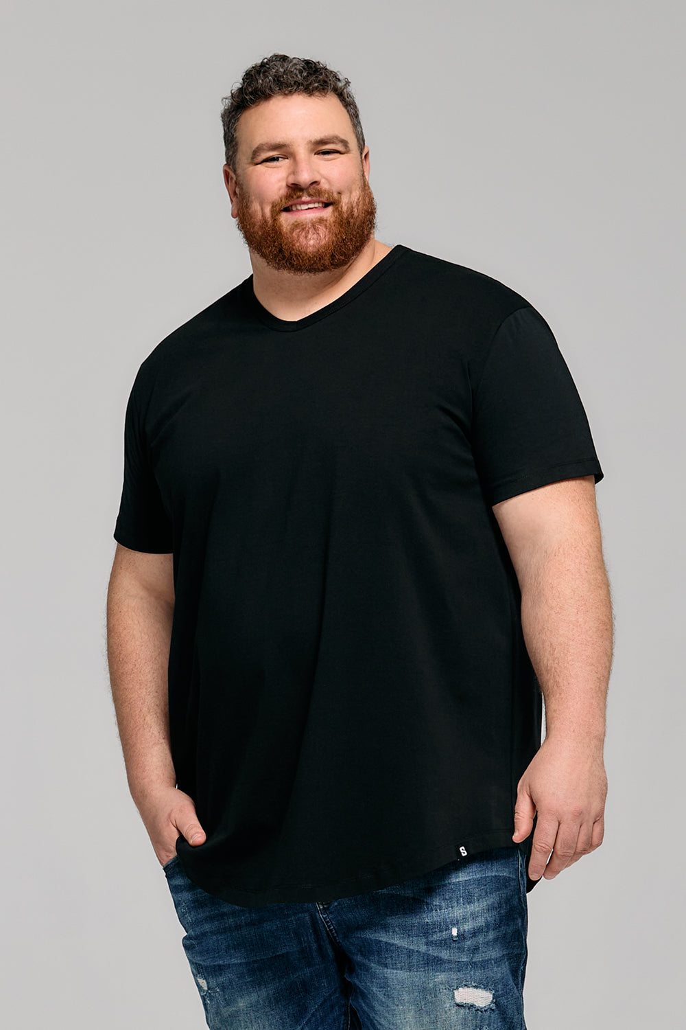 Everyday Stretch V-Neck T-Shirt – Longer Length