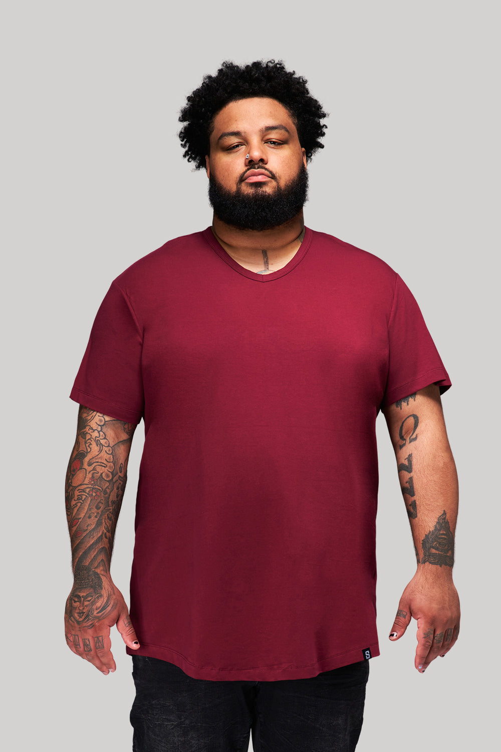 Everyday Stretch V-Neck T-Shirt – Longer Length