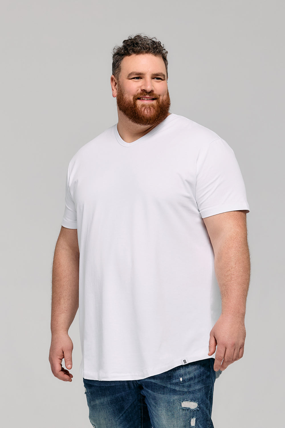 Everyday Stretch V-Neck T-Shirt – Longer Length