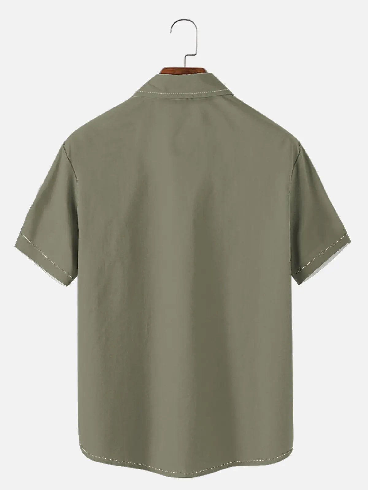Men's Basic 50s Style Bowling Short Sleeve Shirt