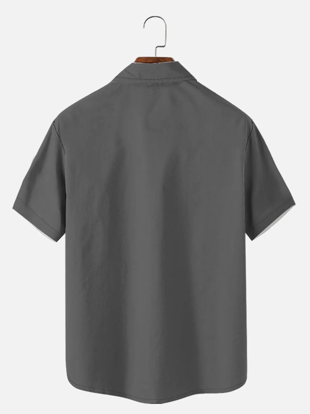 Men's Basic 50s Style Bowling Short Sleeve Shirt