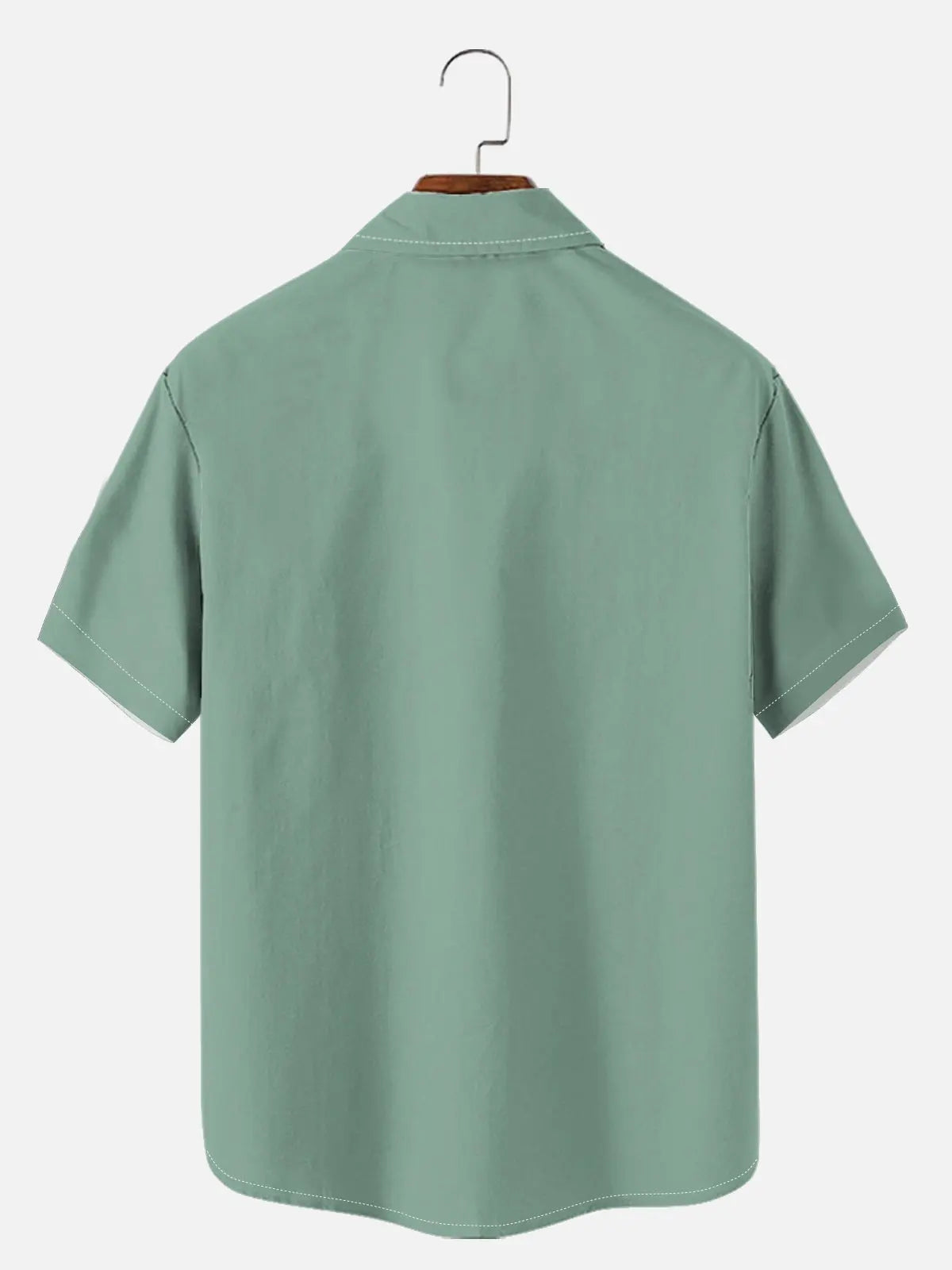 Men's Basic 50s Style Bowling Short Sleeve Shirt