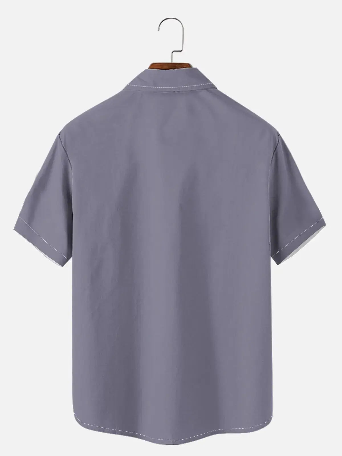 Men's Basic 50s Style Bowling Short Sleeve Shirt
