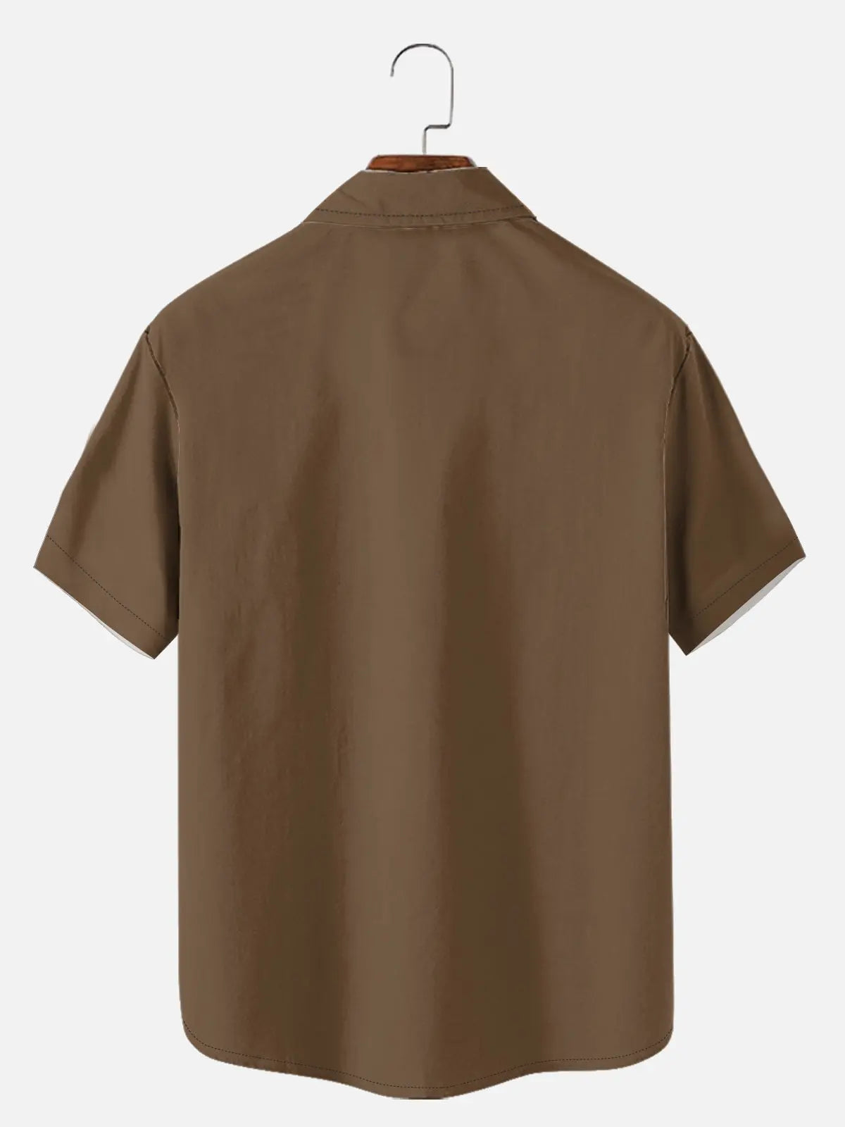 Men's Basic 50s Style Bowling Short Sleeve Shirt