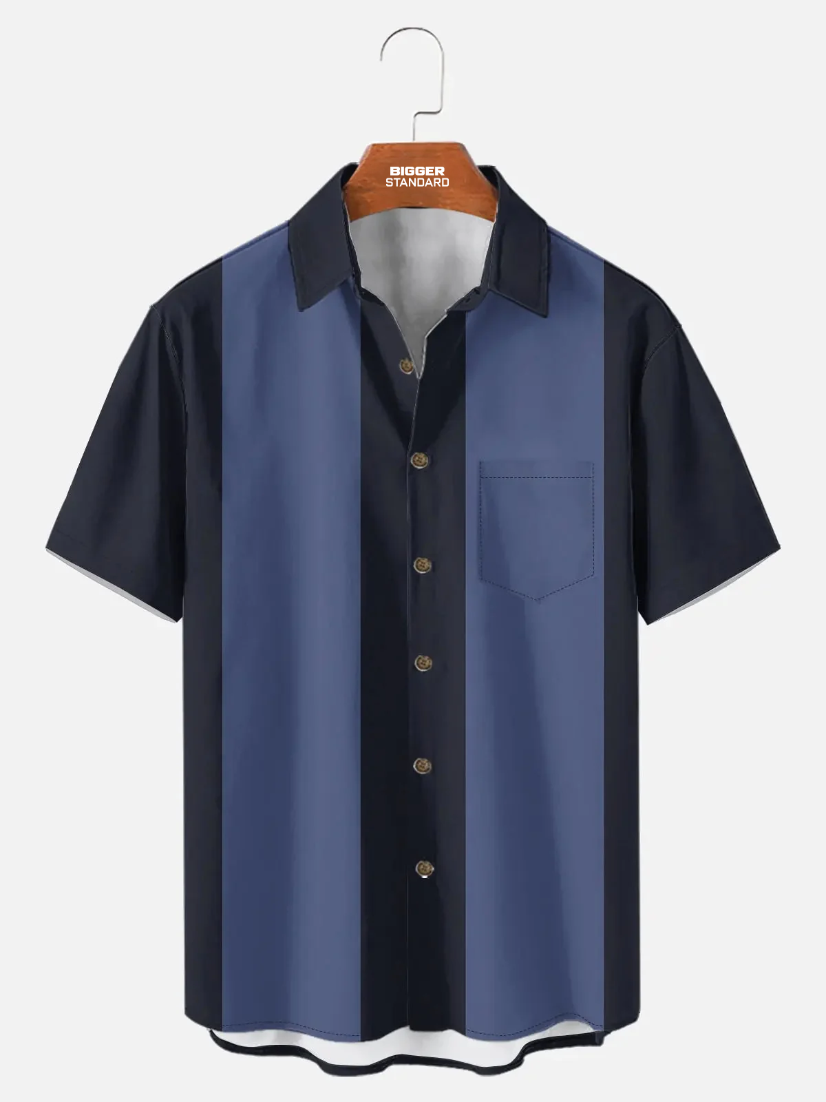 Men's Basic 50s Style Bowling Short Sleeve Shirt