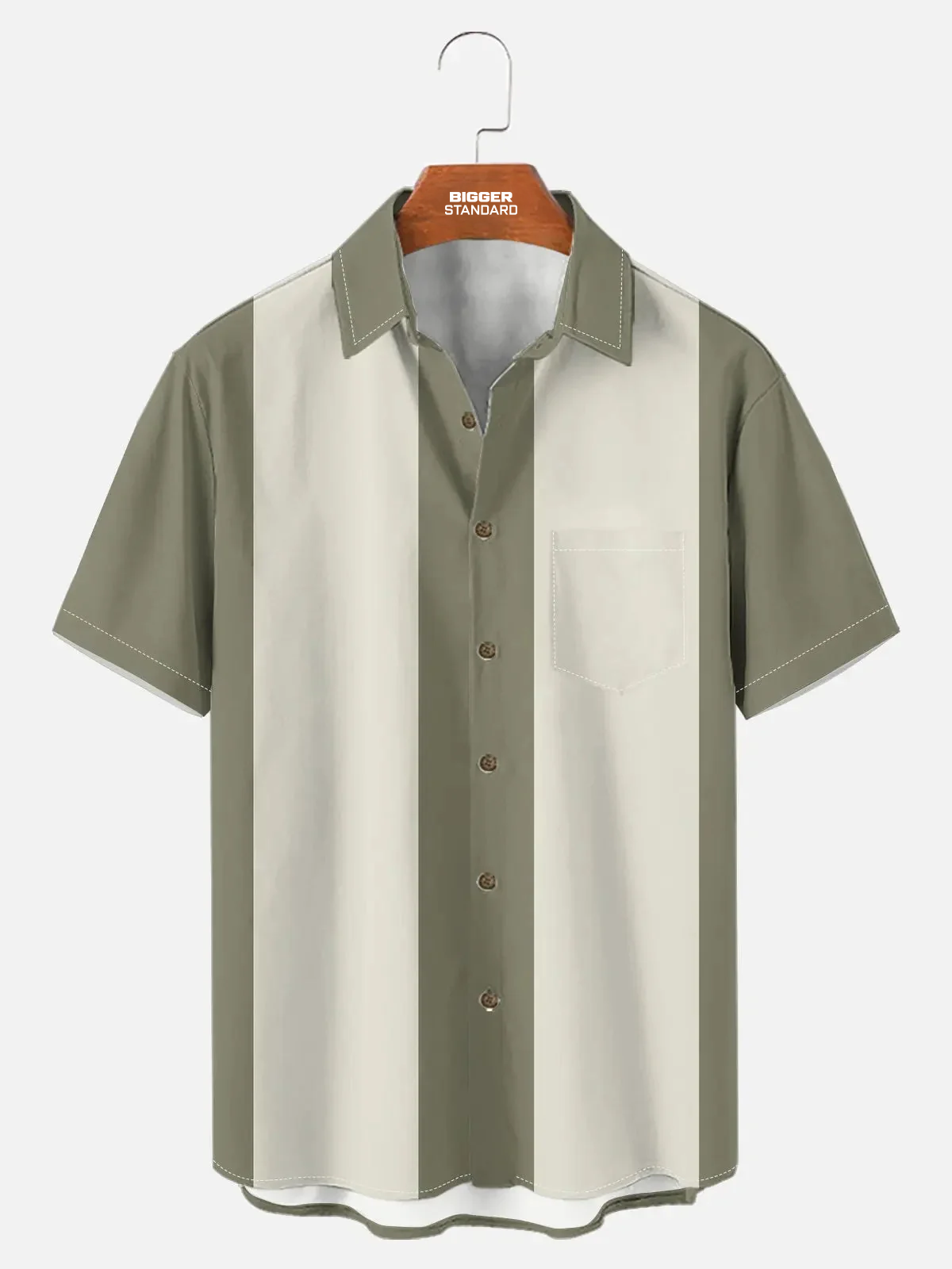 Men's Basic 50s Style Bowling Short Sleeve Shirt