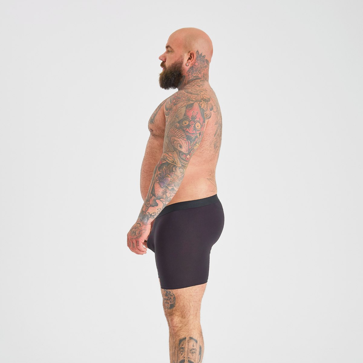 Black Anti-Chafe Bamboo Boxer Briefs 3-Pack