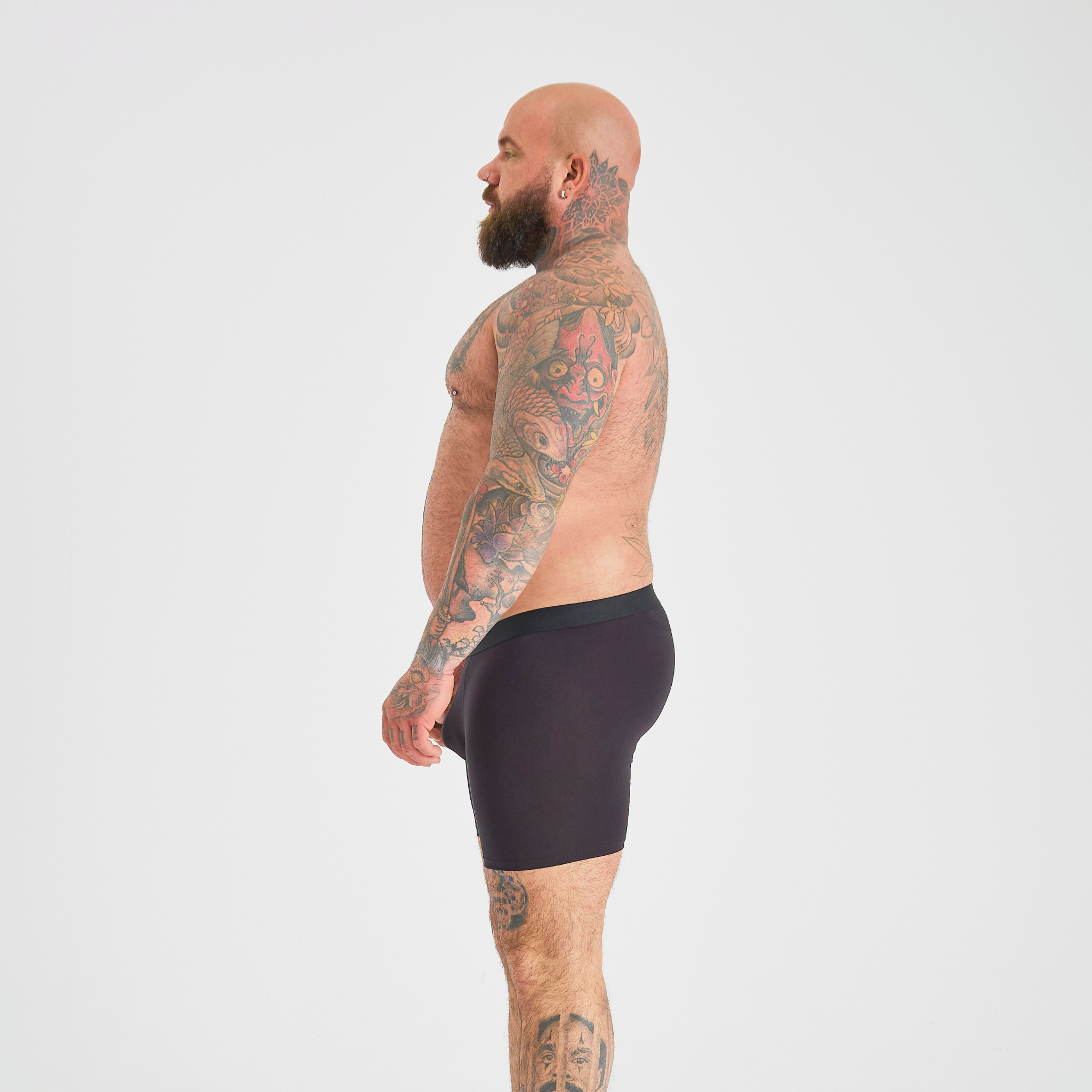 Black Anti-Chafe Bamboo Boxer Briefs 3-Pack