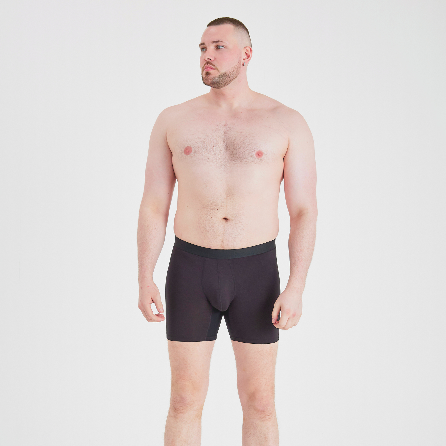 Black Anti-Chafe Bamboo Boxer Briefs 3-Pack