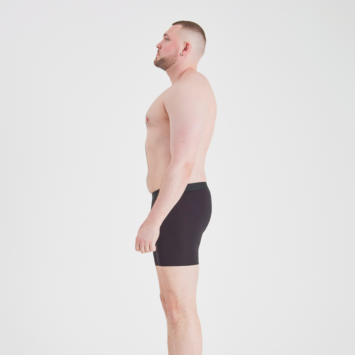 Black Anti-Chafe Bamboo Boxer Briefs 3-Pack
